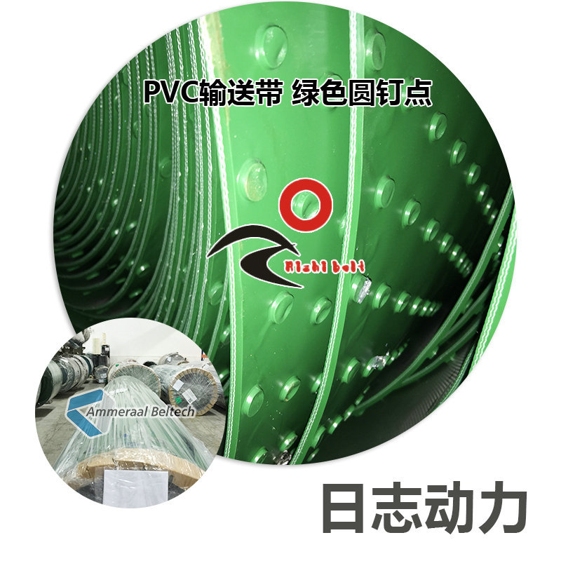 PVC輸送帶 綠色圓釘點(diǎn)